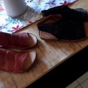 Two pair Josef Seibel Leather Sandals